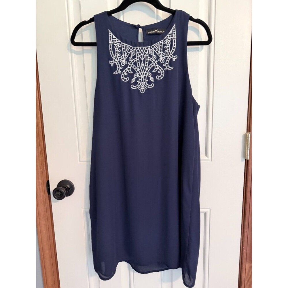 Dainty Hooligan  Navy Shift Dress M